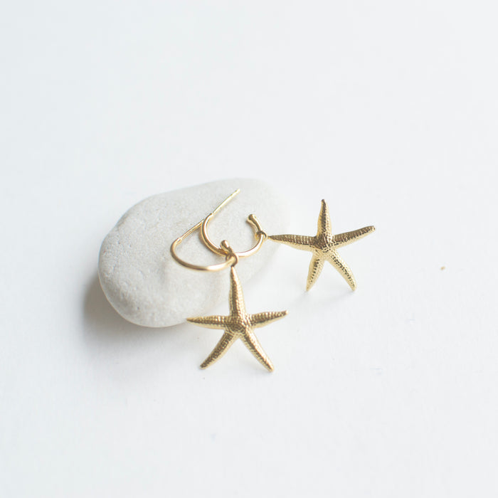 SEA ME - Starfish earhoops -LAST PIECES