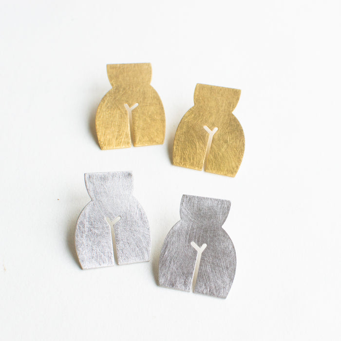 SALE26 GUSTA Body duo earstuds - LARGE statement studs