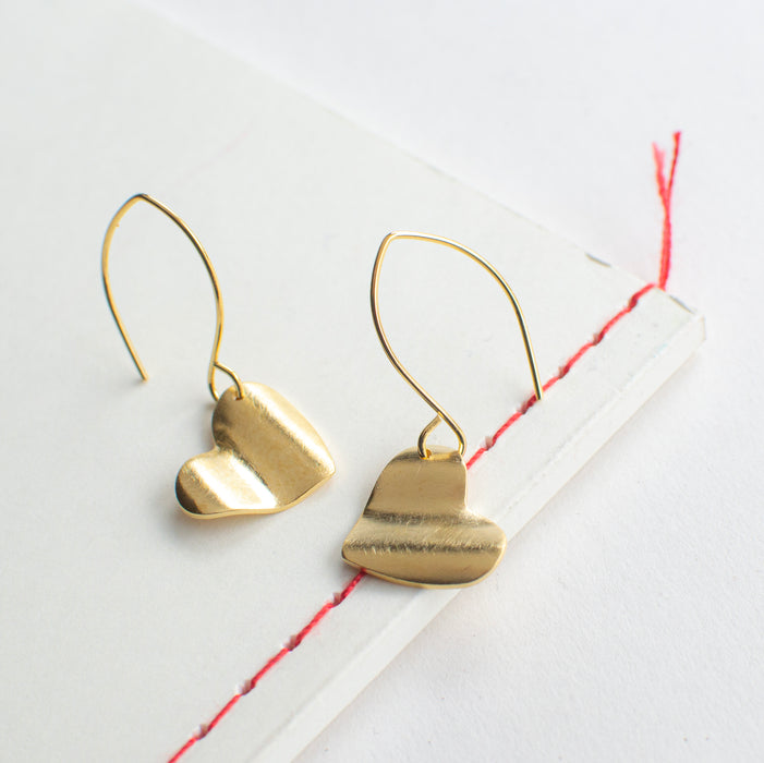 Happy Things - Heart earhooks