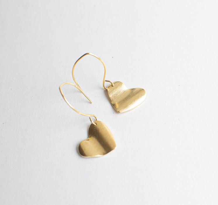 Happy Things - Heart earhooks