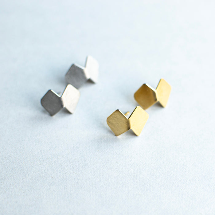 Jeanne - carreaux plié earstuds