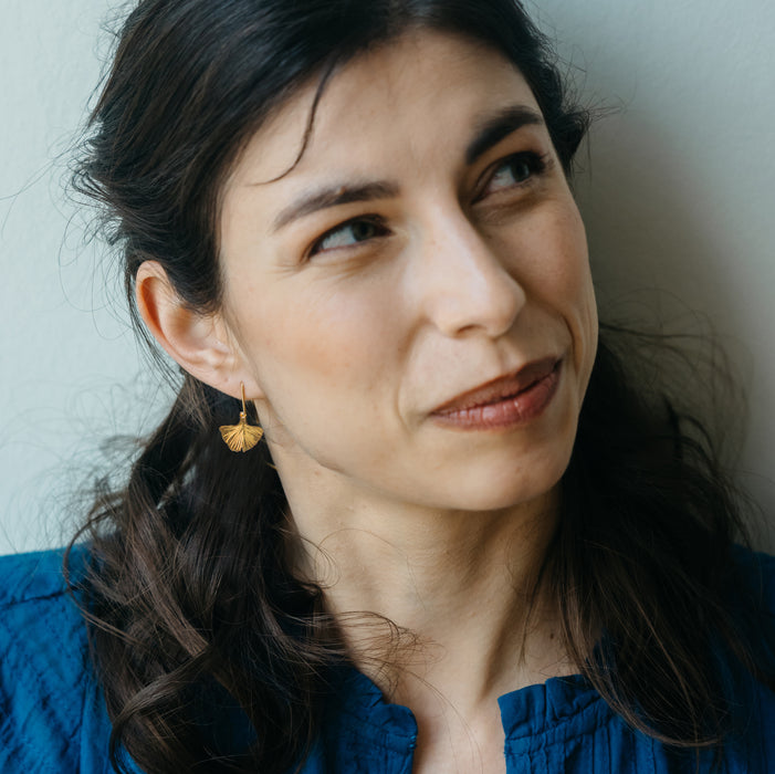 Happy Things - Ginkgo mini earhooks