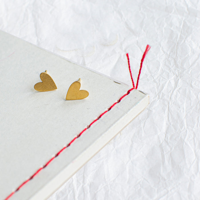 Mini heart studs