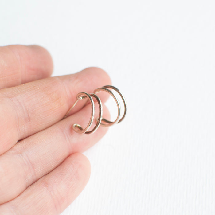 SALE26 - Happy Things - double earhoops