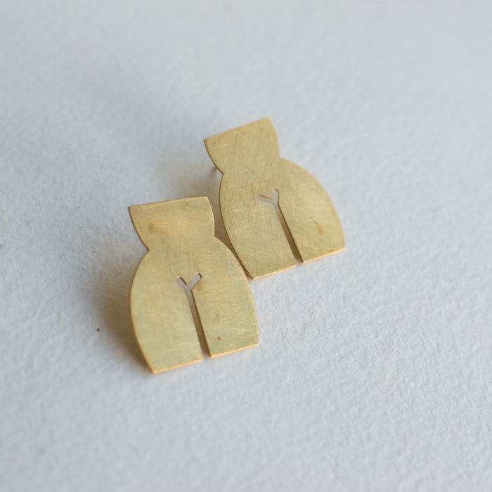 SALE26 GUSTA Body duo earstuds - LARGE statement studs