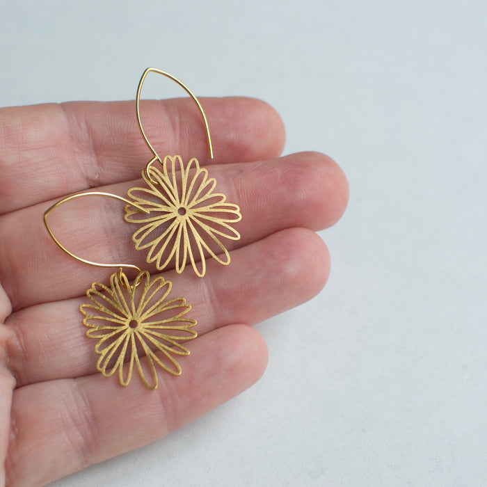 Sun Flower earhooks